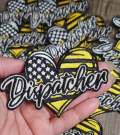 NEW Arrival, 1-pc "Dispatcher Heart" Patch for 911 Dispatcher, First Responder Patch, Gifts for Dispatcher, Iron-on Applique, Size 3.75"