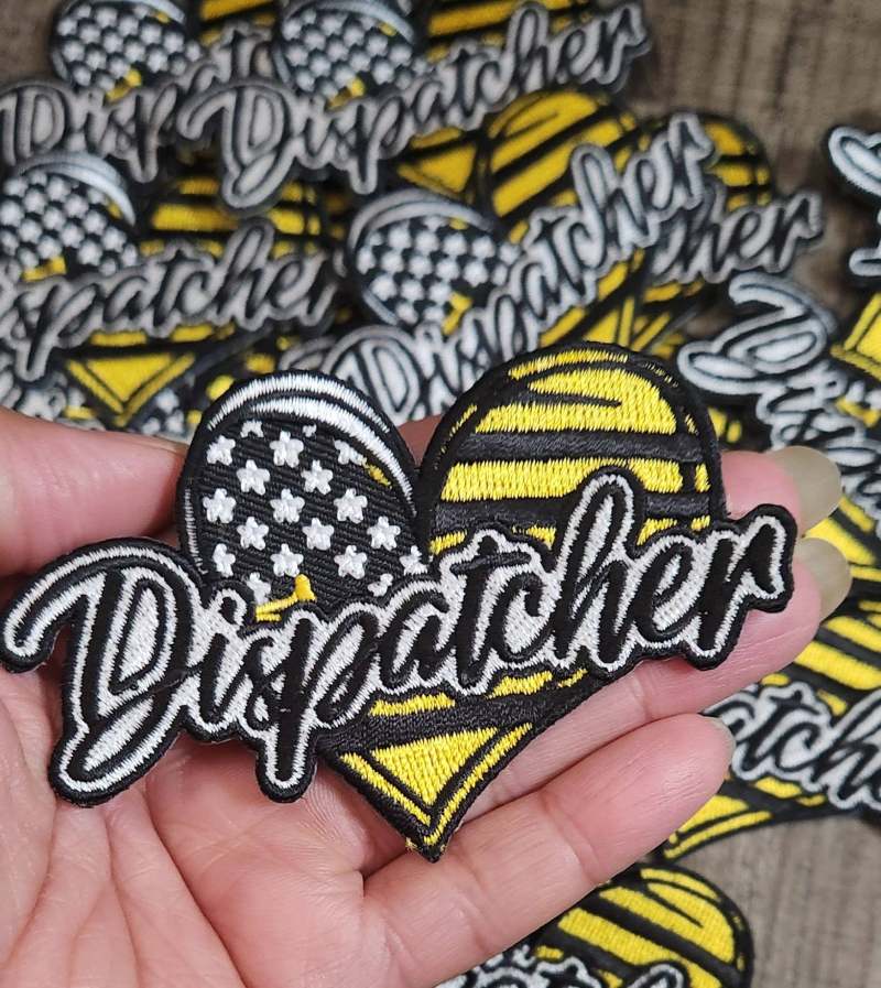 NEW Arrival, 1-pc "Dispatcher Heart" Patch for 911 Dispatcher, First Responder Patch, Gifts for Dispatcher, Iron-on Applique, Size 3.75"
