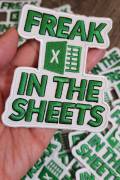 Funny, "Freak in the Sheets" 1-pc xcel Patch, Iron-on Embroidered Patch, Size 3.5", Accounting Gifts, Boss Gifts, Funny Patch for Office