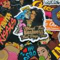 New SIZE, Mind the Business That Pays You, 4" Iron-on Patch,Applique for Clothing, Glam Girl, Girl Boss Patch for Hats, Crocs, and Jackets