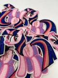 NEW, Exclusive Patch "Purple & Pink Pony" Iron-on Embroidered 3D Patch, Size 3.5''