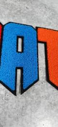 NEW, 1-pc Colorful "GOAT" Chenille Iron-On Patch, Size 9"x5", Large Patch for Varsity Jackets, Denim Jackets, Shirts, & Hoodies