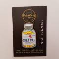 Vintage Chill Pill Enamel Pin, Fun lapel for Jackets, and Clothing, 1.50" size