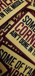 Funny Patch, 1-pc "Cornbread Ain't Done in the Middle" Statement Patch, Size 4.2"x2.75", Applique for Clothing, Iron-On Embroidered Patch