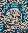 Funny Movie Quotes Patch, 1-pc "Playing with My Money, Is Like" Statement Patch, Size 4", Applique for Clothing Iron-On Embroidered Patch