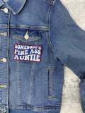 New, "Somebody's Fine Ass AUNTIE" 1-pc, Iron-on Embroidered Patch, Cute Patch for Jackets, Hats, Crocs, Gifts for Aunt, Funny Gifts