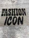 NEW, Blinged Out "Fashion Icon" Rhinestone Patch with Adhesive, Rhinestone Applique, Size 5"x2.5", Czech Rhinestones, DIY Applique