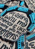 Funny Movie Quotes Patch, 1-pc "Playing with My Money, Is Like" Statement Patch, Size 4", Applique for Clothing Iron-On Embroidered Patch