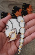 NEW ARRIVAL, 1-pc, Beautiful "Mochahantas" w/Ponytail, Size 3.5", Iron-on Patch, Applique for Clothing, Hats, Crocs, and Jackets