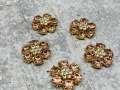 Exclusive FLATBACK, Rose Gold "Blinging Flower" Charm for Crocs; Symbolic Statement Charms for Clogs; Cute for Shoes & Cellphone Cases, 1-pc