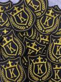 New, Gold Royal "K" (KING), 1-pc, Metallic Royalty Crest, Size 3.5", Iron-on Embroidered Patch, Patch for Men, Jackets, Hats, and More