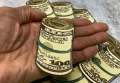 Exclusive, 1-pc, "100 dollar Bill" Money Roll, Size 3.5", Iron-on 100% Embroidered Patch; Hustler Gifts, Retro Style Gifts, DIY Applique