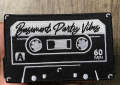 Retro Style Casette Tape, 1-pc, "Basement Party Vibes" Iron-On  Embroidered Patch, Size 3.85" Nostalgic Gifts, Small Patch for Jackets, Hats