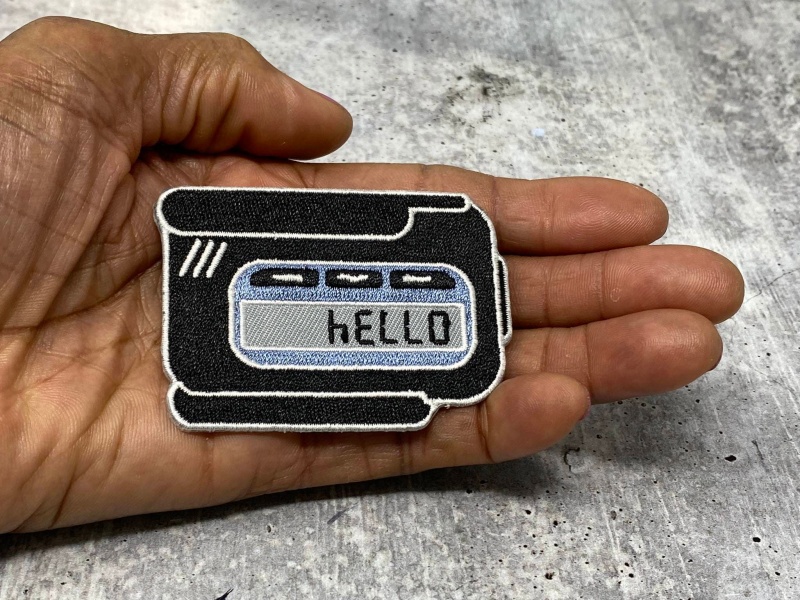 Retro Style "BEEPER/PAGER," 1-pc, Old School Iron-On  Embroidered Patch, Size 2.75" Nostalgic Gifts, Small Patch for Jackets, Hats