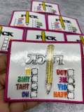 New Arrival, "F*ck: Choose One" Statement Patch, DIY Embroidered Applique Iron On Patch, Size 4", Hot Pink Border, Colorful Badge, 1-pc, DIY