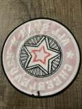 Embroidered "All-Star Cheerleader" Red/White, Cheerleading Patch, Iron-on Applique for Jackets, Camo, & Bags, Size 6", Cheerleader Patch
