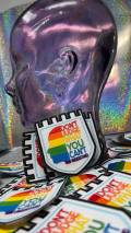 Pride Collection: 1-pc, "You Can't Judge", Sz 3.5" Embroidered Iron-on Patch/LGBTQ Patch for Jackets, Hats, Crocs, Bags, & More,Pride Gifts