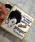 NEW, 1-pc "No Weapon Formed Against Me" 4" Iron-on Embroidered Patch; Cool Patch for Hats, Crocs, Jackets, Empowerment Patch