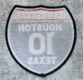 Collectable 1-pc, "HOUSTON 4" Interstate 10" Iron-On Embroidered Patch; Popular Texas Emblem, Red/White/Blue Badge, 1-pc, Patch for Jackets