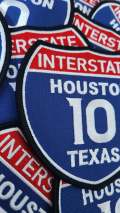 Collectable 1-pc, "HOUSTON 4" Interstate 10" Iron-On Embroidered Patch; Popular Texas Emblem, Red/White/Blue Badge, 1-pc, Patch for Jackets