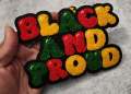 Empowerment Patch, 1-pc, CHENILLE "Black & Proud" Varsity Iron-On Patch; Size 6"x3", Patch for Clothing, Hats, Crocs, Bags, and More