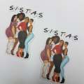 Sistas, BFF's, African American Planner Stickers, 2-pcs, Girly Stickers, Glam Girl Stickers, Black Girl Stickers, Happy Planner Stickers