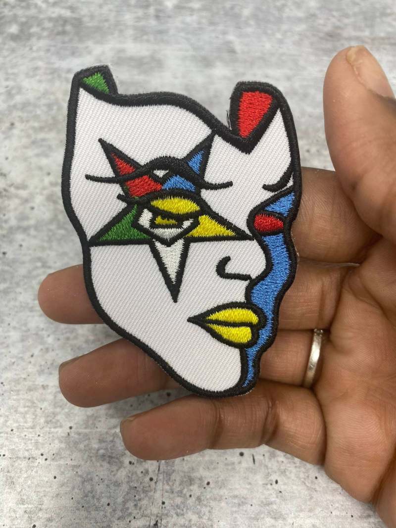 Order of The Eastern Star, Half-Face Star Iron-on Patch, Size 4", OES Badge, Small Patch for Jackets, Crocs, and Hats