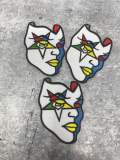 Order of The Eastern Star, Half-Face Star Iron-on Patch, Size 4", OES Badge, Small Patch for Jackets, Crocs, and Hats