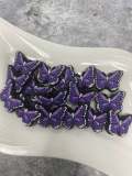 Cute, 1-pc Purple "Butterfly" Croc Charm; Charms for Girls & Nurses; Trendy Rubber Charm for Shoes and Silicone Bracelets, Glam Shoe Decor