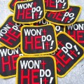 New Arrival, "Won't He Do It!" Statement Patch, Iron-on Embroidered Patch Badge, Cool Patches, DIY, Jacket Patch, 3", Small, Colorful Patch