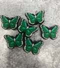 Cute, 1-pc Green "Butterfly" Croc Charm;  Charms for Girls & Nurses; Trendy Rubber Charm for Shoes and Silicone Bracelets, Glam Shoe Decor