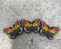 Cute, 1-pc Rainbow "Butterfly" Croc Charms for Pride Month, Trendy Rubber Charm for Shoes and Silicone Bracelets, PRIDE Charm