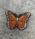 Cute, 1-pc Orange "Butterfly" Croc Charm;  Charms for Girls & Nurses ; Trendy Rubber Charm for Shoes and Silicone Bracelets, Glam Shoe Decor