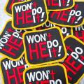 New Arrival, "Won't He Do It!" Statement Patch, Iron-on Embroidered Patch Badge, Cool Patches, DIY, Jacket Patch, 3", Small, Colorful Patch