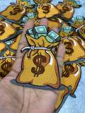Medium: "Bag of Money", NEW, Check a Bag Patch, Size 5", Iron-on 100% Embroidered Patch; Entrepreneur Gift; Fun Jacket Patch, DIY