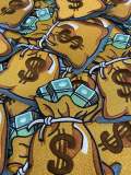 Medium: "Bag of Money", NEW, Check a Bag Patch, Size 5", Iron-on 100% Embroidered Patch; Entrepreneur Gift; Fun Jacket Patch, DIY