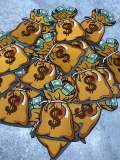 Medium: "Bag of Money", NEW, Check a Bag Patch, Size 5", Iron-on 100% Embroidered Patch; Entrepreneur Gift; Fun Jacket Patch, DIY