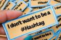 Exclusive,"I Don't Want to Be a Hashtag" Badge, Iron-on Embroidered Patch, Craft Supplies, Small Patch, 3" x 1", Black Lives Matter