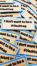 Exclusive,"I Don't Want to Be a Hashtag" Badge, Iron-on Embroidered Patch, Craft Supplies, Small Patch, 3" x 1", Black Lives Matter