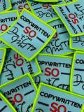 Exclusive 3x3-inch, Cool "Copywritten So Don't Copy Me" Iron-on Embroidered Patch; Positive Vibes, Cool Applique