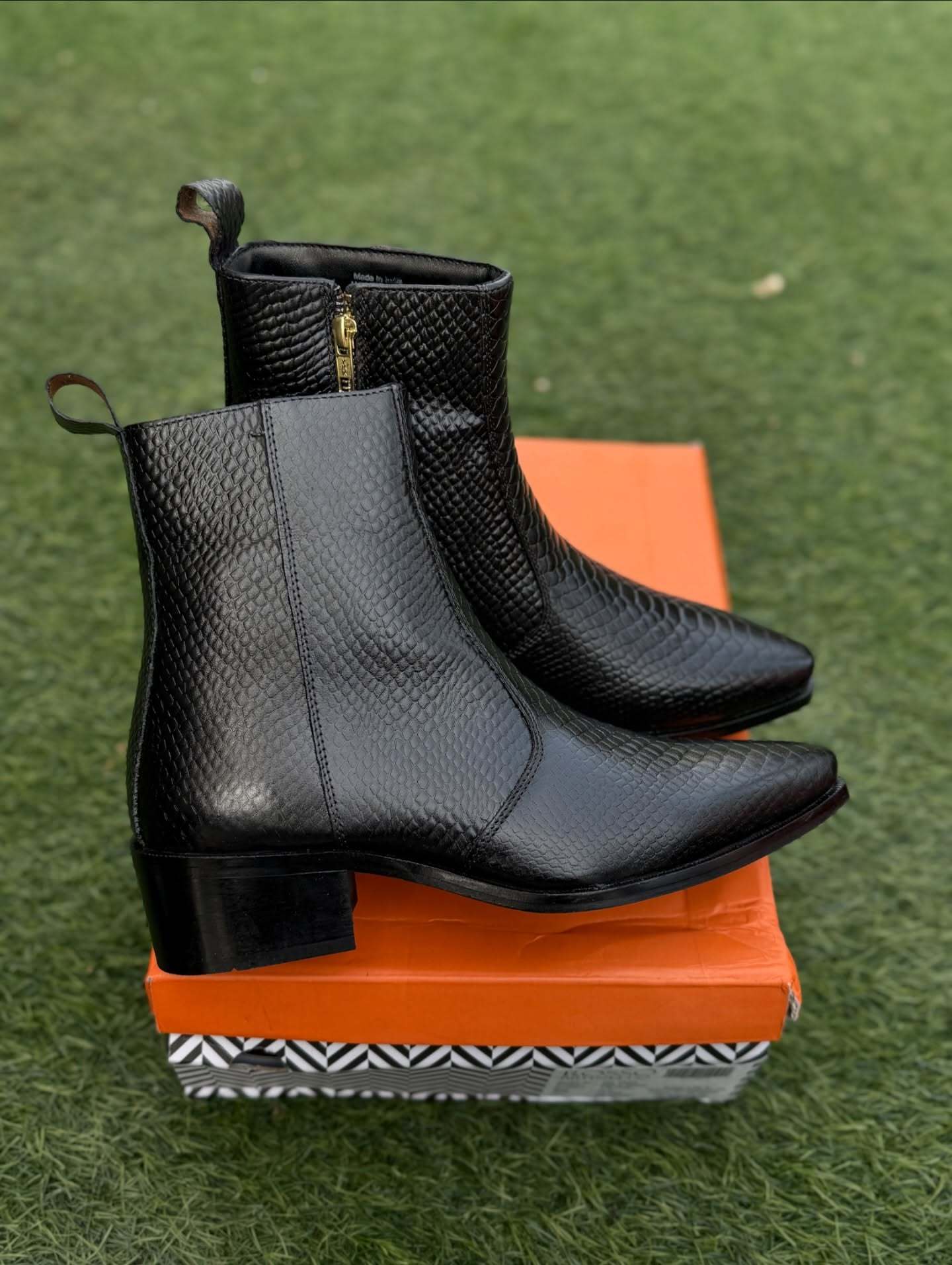 Italian Snakeskin Pointed Toe Boots