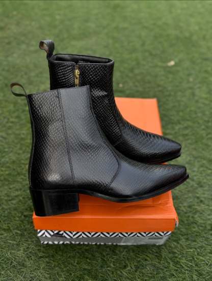 Italian Snakeskin Pointed Toe Boots