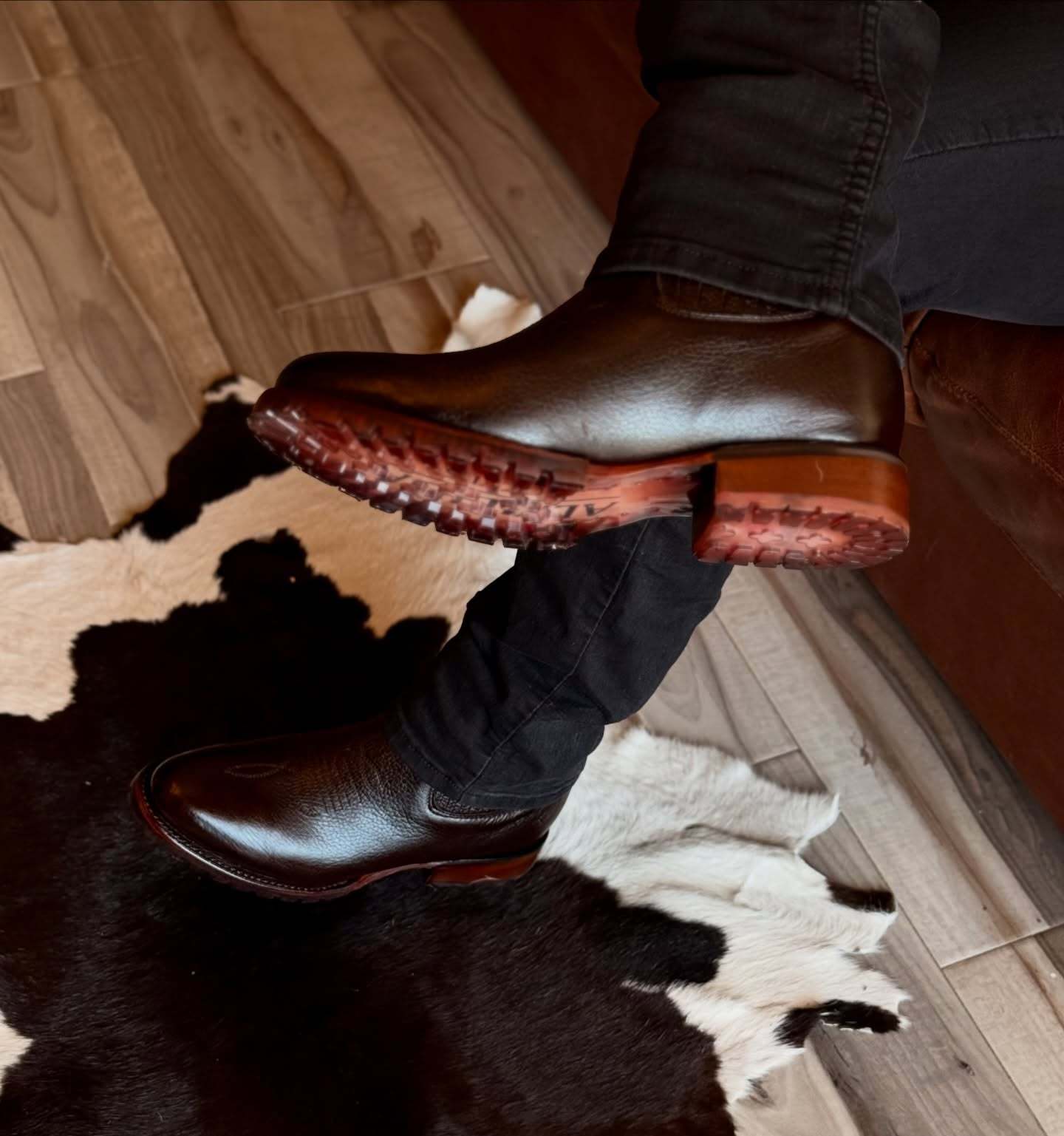 Vintage Cowhide Ankle Boots