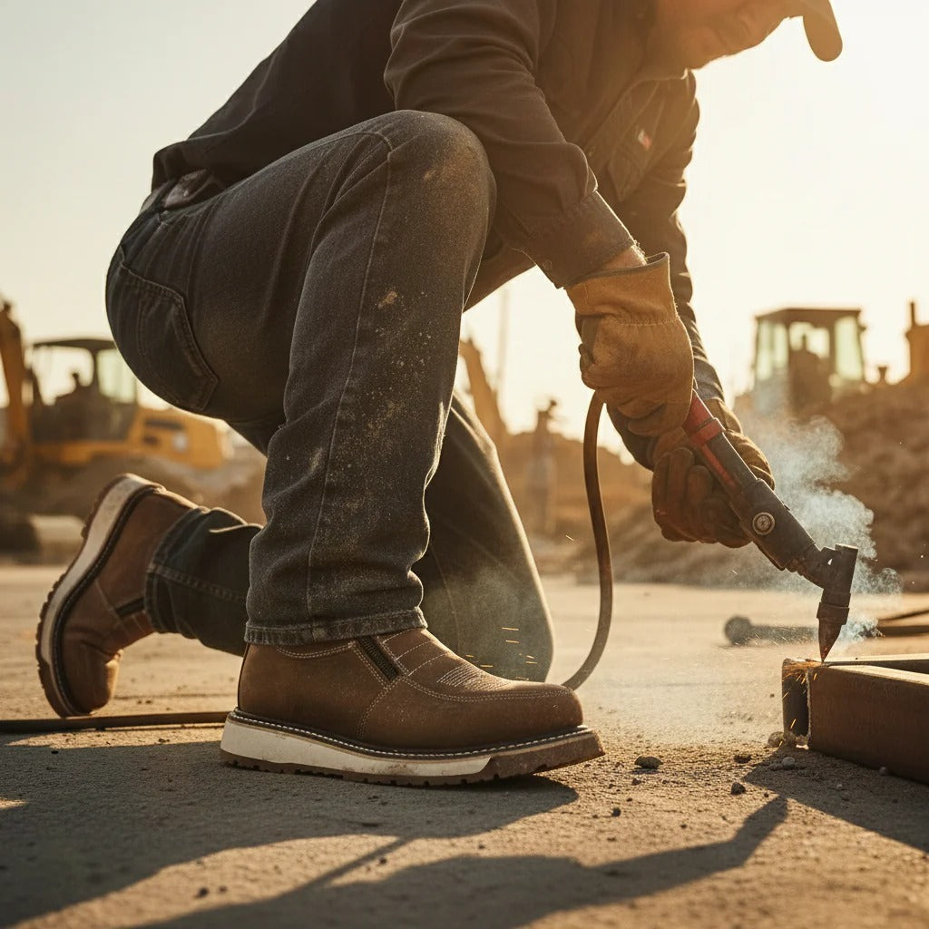 Zipper Double Density Sole Work Boots