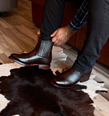 Vintage Cowhide Ankle Boots