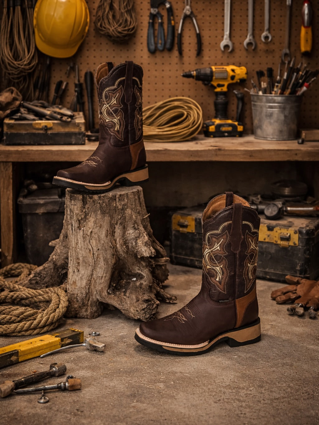 Gold Rodeo Cowboy Boots