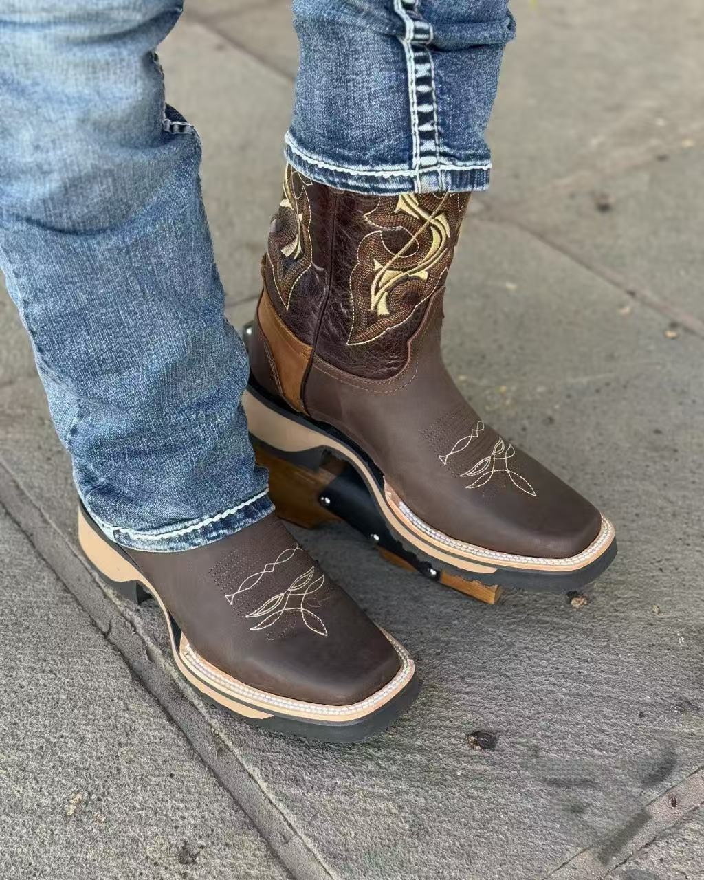 Gold Rodeo Cowboy Boots