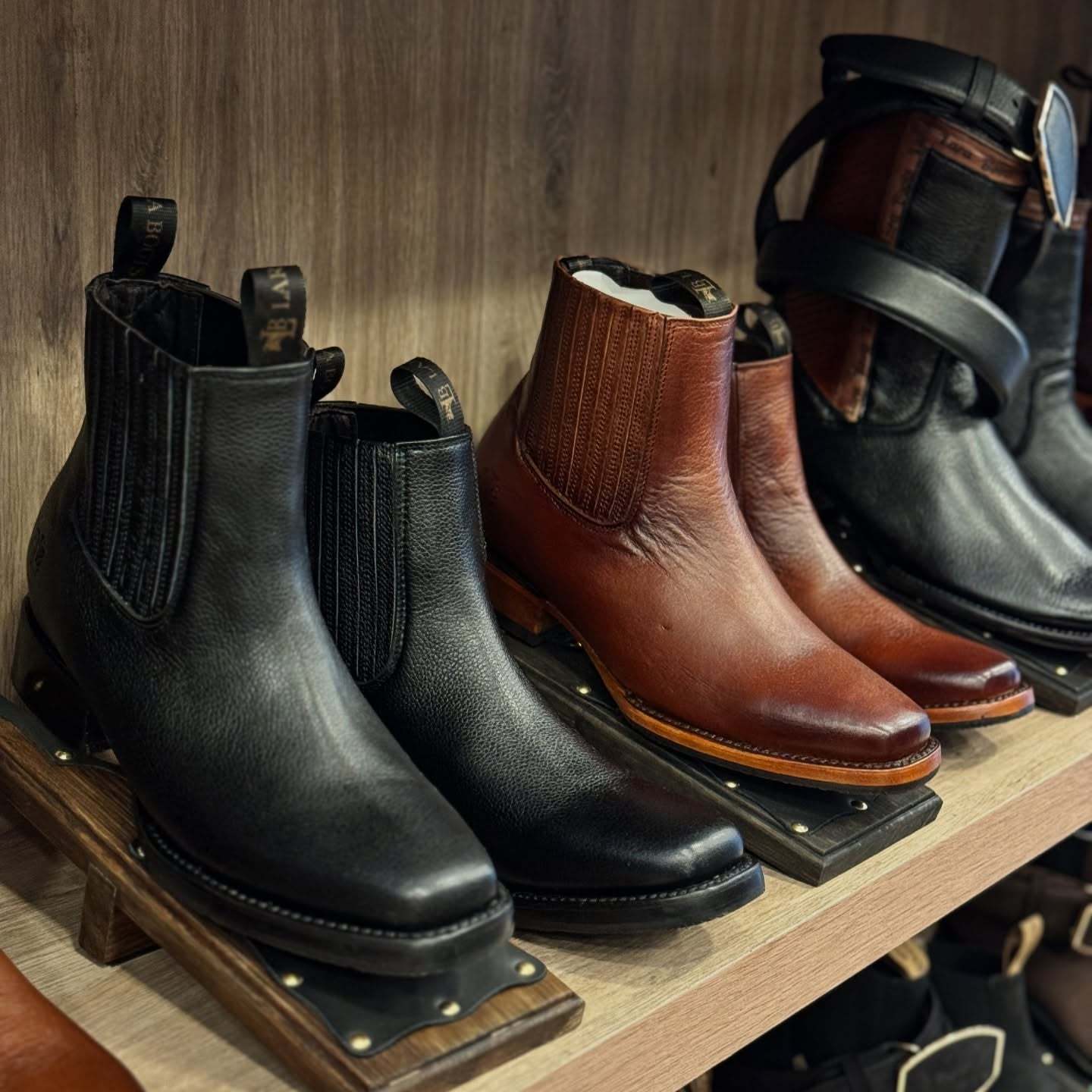 Deer Skin Western Cowboy Ankle Boots