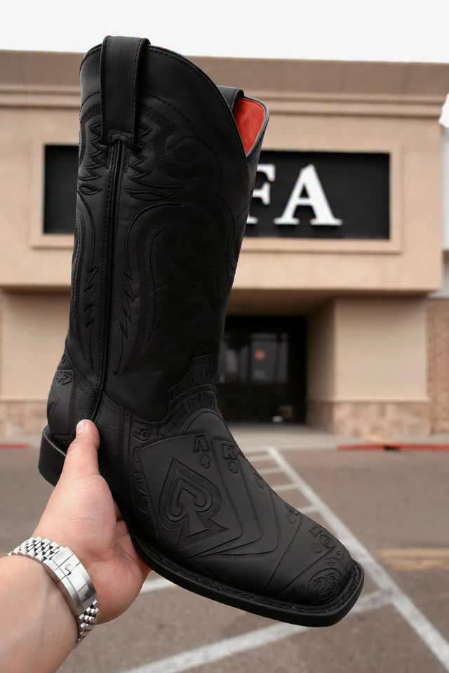 The Gambler Matte Black Red Bottom Boots