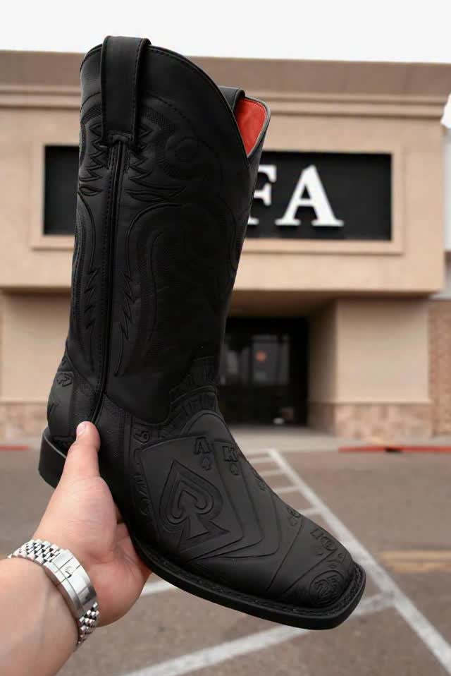 The Gambler Matte Black Red Bottom Boots